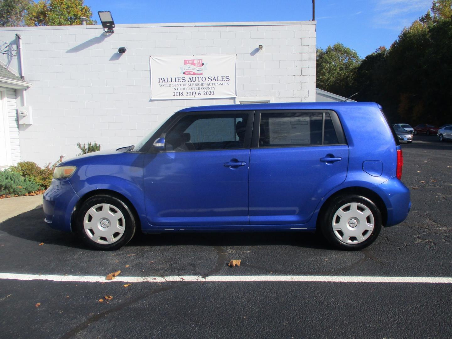 2008 BLUE Scion xB Wagon (JTLKE50EX81) with an 2.4L L4 DOHC 16V engine, located at 540a Delsea Drive, Sewell, NJ, 08080, (987) 867-5309, 39.752560, -75.111206- Photo#1