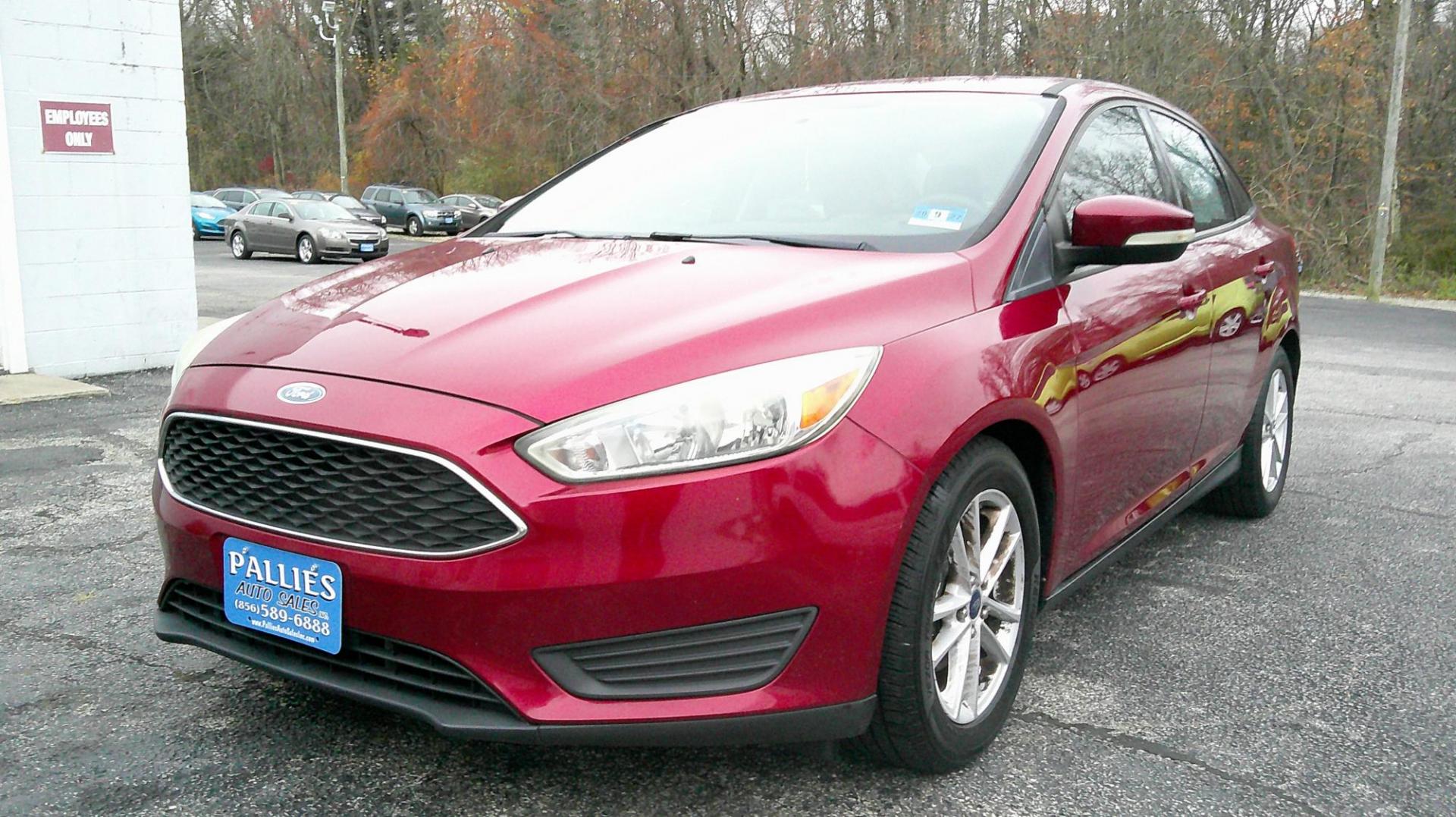 2015 RED Ford Focus SE Sedan (1FADP3F25FL) with an 2.0L L4 DOHC 16V engine, located at 540a Delsea Drive, Sewell, NJ, 08080, (987) 867-5309, 39.752560, -75.111206 - Photo#0