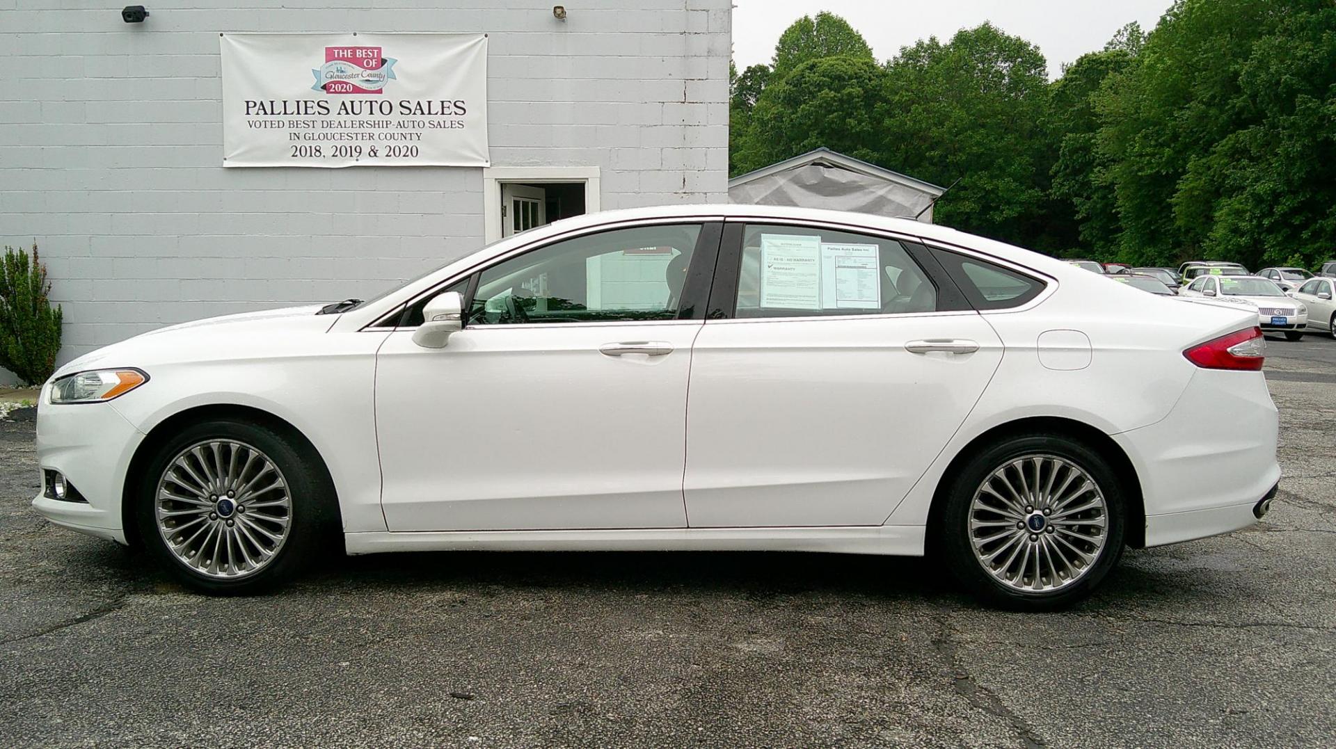 2015 WHITE Ford Fusion Titanium (3FA6P0K93FR) with an 2.0L L4 DOHC 16V engine, located at 540a Delsea Drive, Sewell, NJ, 08080, (987) 867-5309, 39.752560, -75.111206 - Photo#2