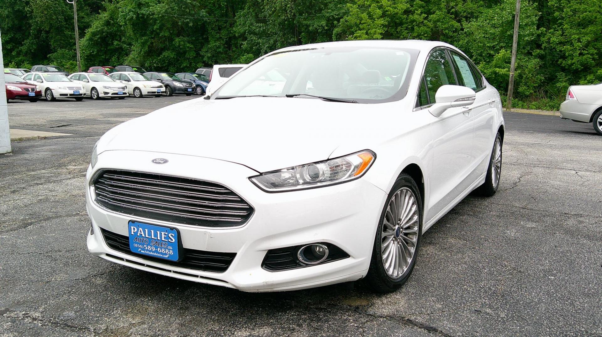 2015 WHITE Ford Fusion Titanium (3FA6P0K93FR) with an 2.0L L4 DOHC 16V engine, located at 540a Delsea Drive, Sewell, NJ, 08080, (987) 867-5309, 39.752560, -75.111206 - Photo#0