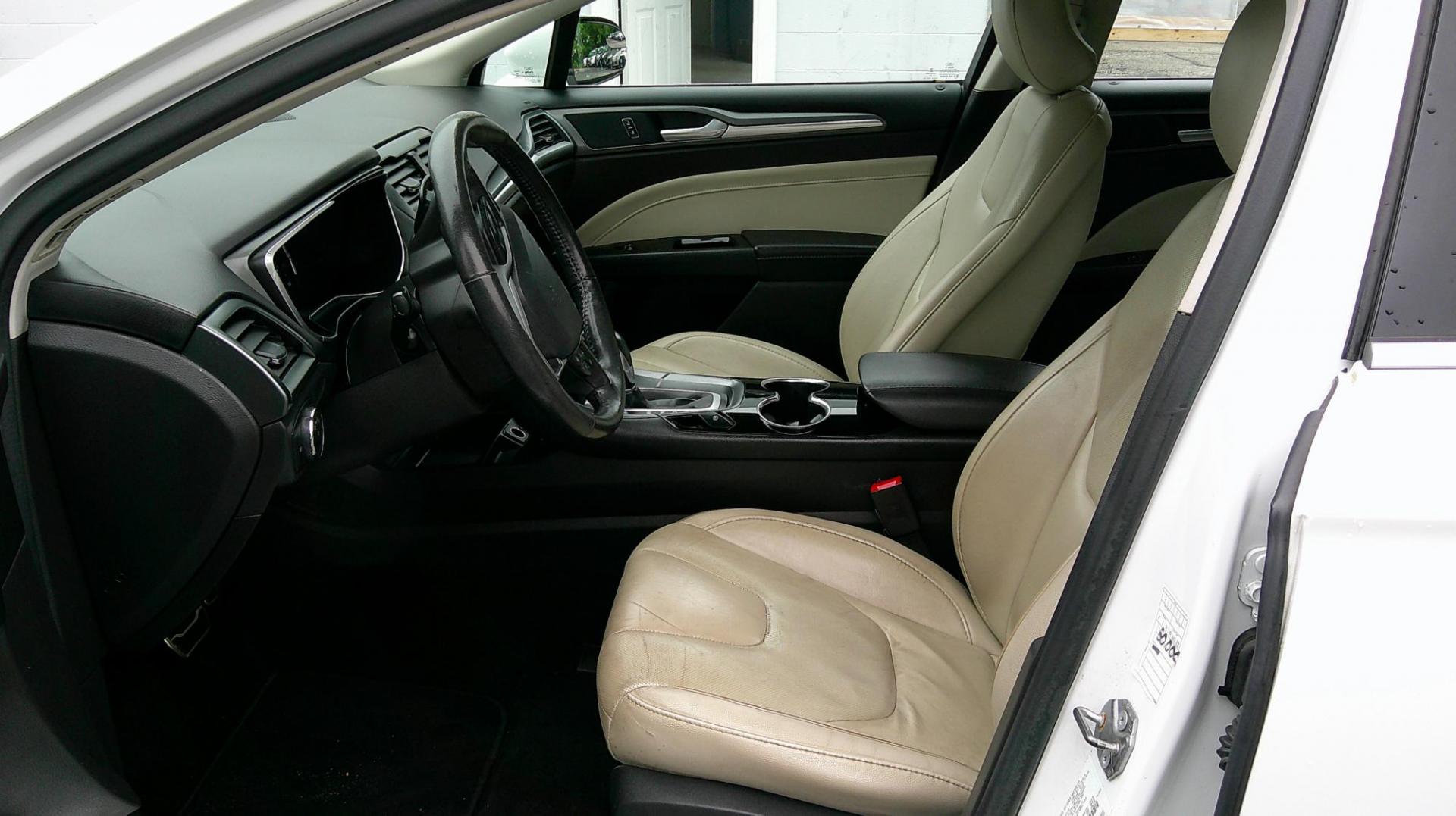 2015 WHITE Ford Fusion Titanium (3FA6P0K93FR) with an 2.0L L4 DOHC 16V engine, located at 540a Delsea Drive, Sewell, NJ, 08080, (987) 867-5309, 39.752560, -75.111206 - Photo#12