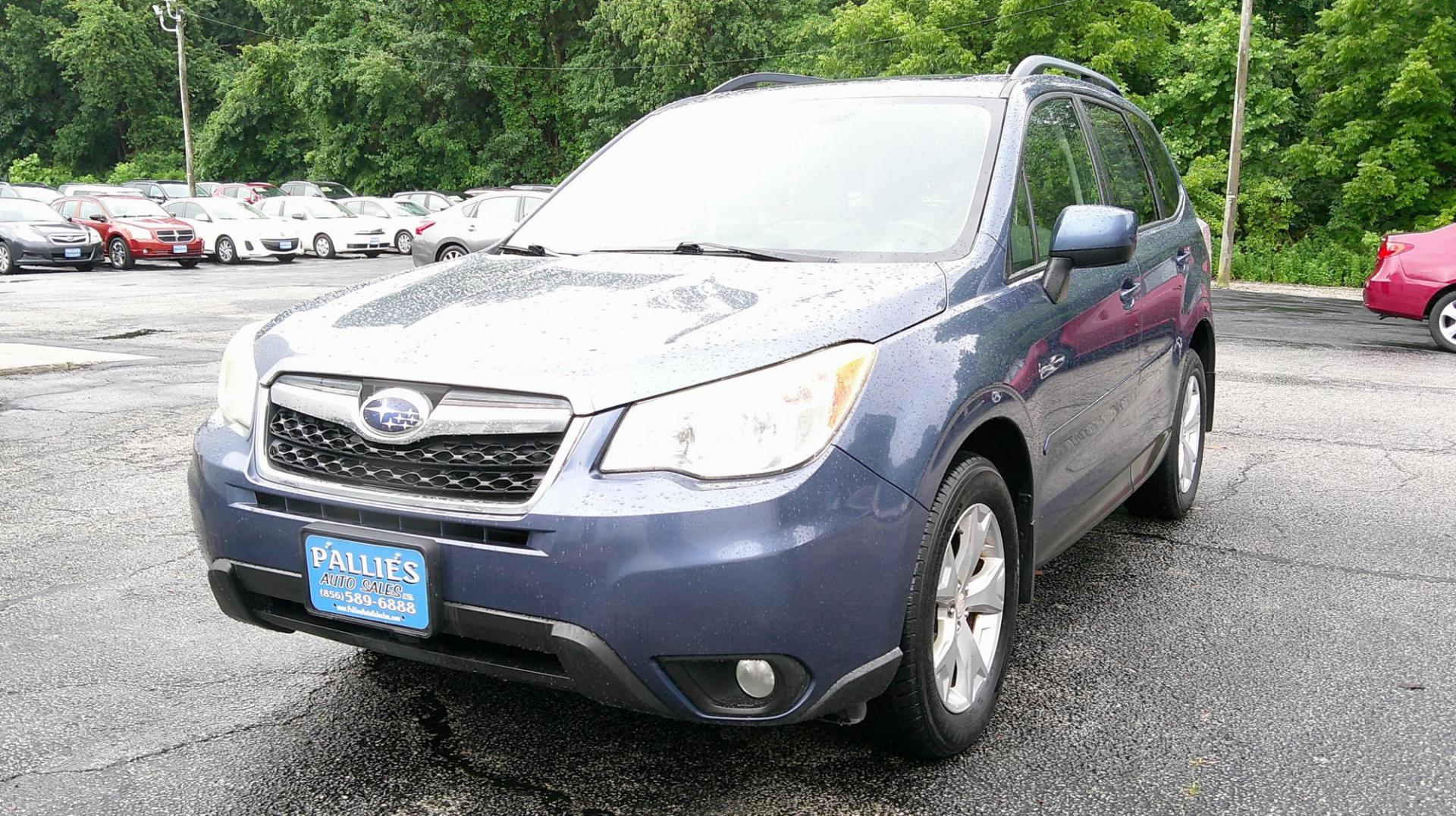 2014 BLUE Subaru Forester 2.5i Premium (JF2SJAEC0EH) with an 2.5L H4 SOHC 16V engine, 6-Speed Automatic transmission, located at 540a Delsea Drive, Sewell, NJ, 08080, (987) 867-5309, 39.752560, -75.111206 - Photo#0