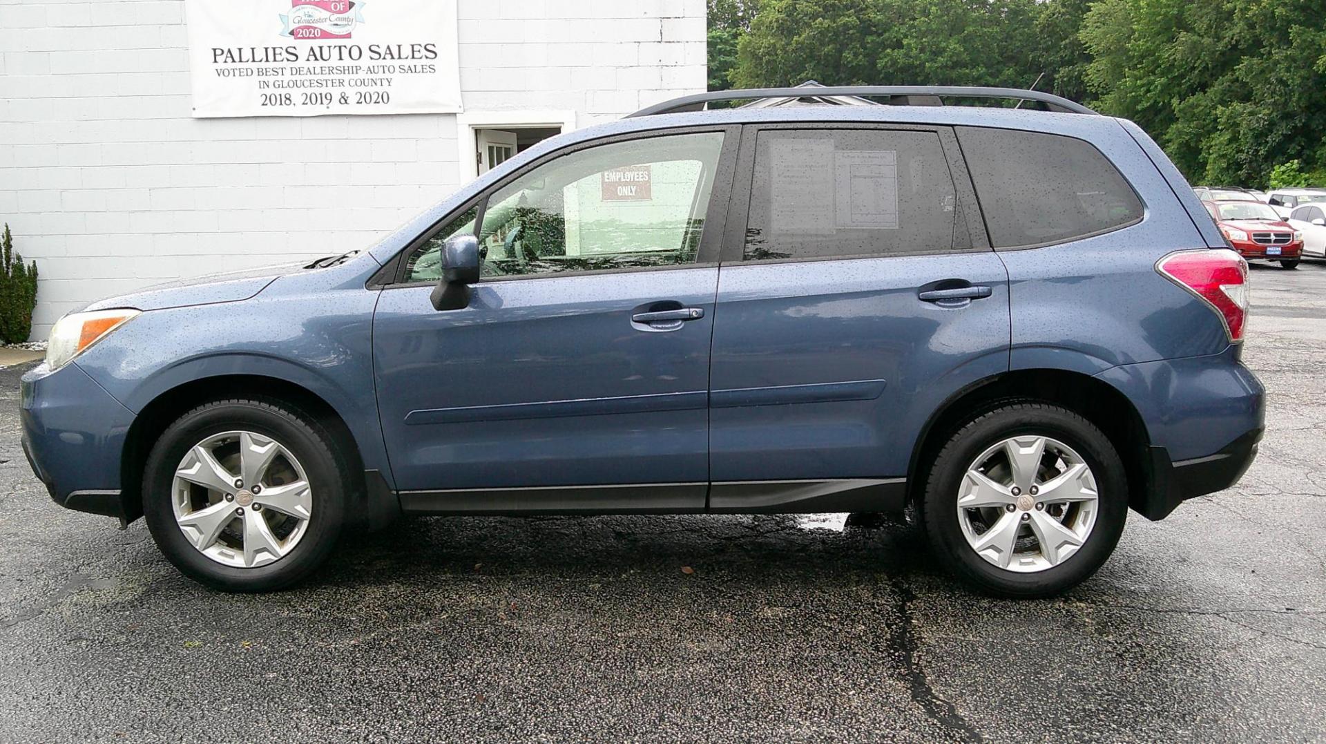 2014 BLUE Subaru Forester 2.5i Premium (JF2SJAEC0EH) with an 2.5L H4 SOHC 16V engine, 6-Speed Automatic transmission, located at 540a Delsea Drive, Sewell, NJ, 08080, (987) 867-5309, 39.752560, -75.111206 - Photo#2
