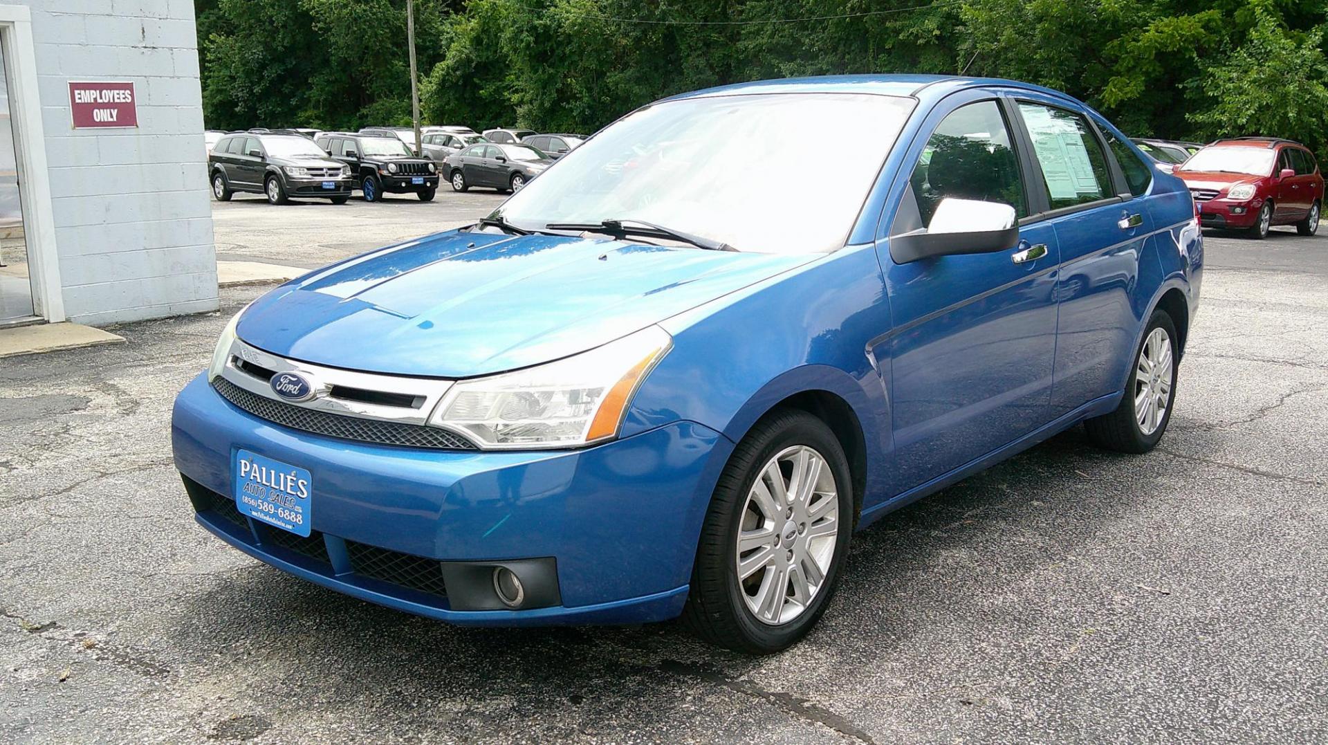 2011 BLUE Ford Focus SEL Sedan (1FAHP3HN7BW) with an 2.0L L4 DOHC 16V engine, located at 540a Delsea Drive, Sewell, NJ, 08080, (987) 867-5309, 39.752560, -75.111206 - Photo#0