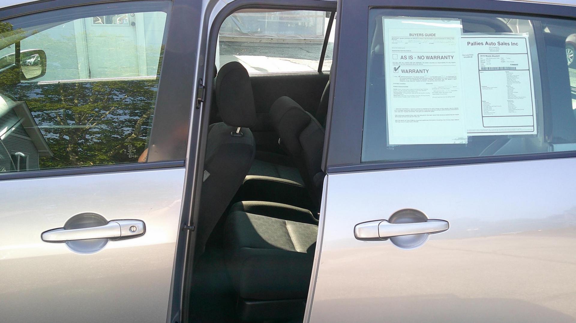 2010 SILVER Mazda MAZDA5 Grand Touring (JM1CR2WLXA0) with an 2.3L L4 DOHC 16V engine, located at 540a Delsea Drive, Sewell, NJ, 08080, (987) 867-5309, 39.752560, -75.111206 - Photo#16