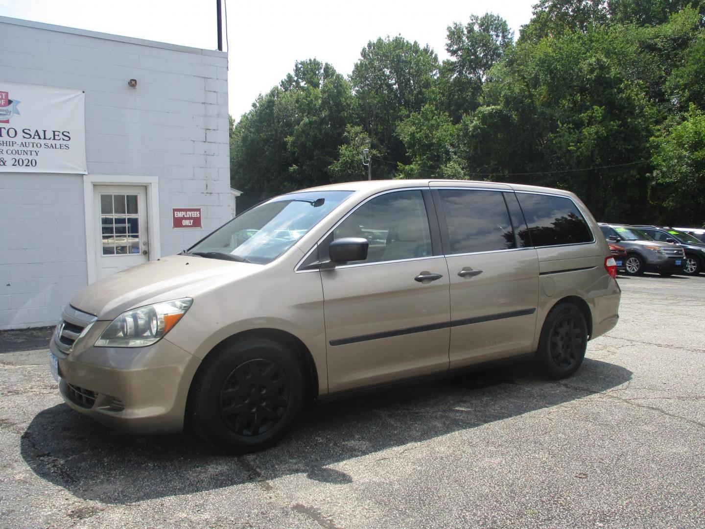 2007 GOLD Honda Odyssey LX (5FNRL38267B) with an 3.5L V6 SOHC 24V engine, 5-Speed Automatic Overdrive transmission, located at 540a Delsea Drive, Sewell, NJ, 08080, (987) 867-5309, 39.752560, -75.111206 - Photo#1