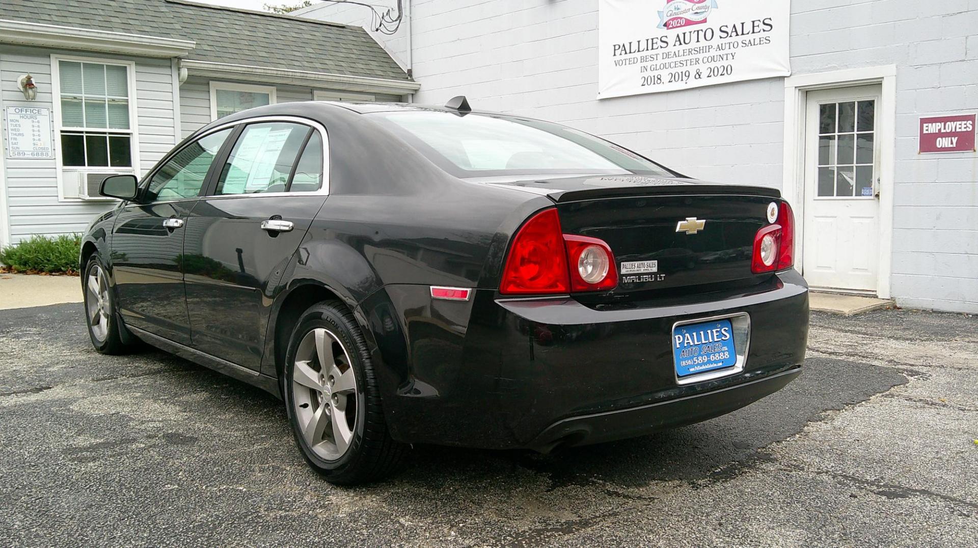 2012 BLACK Chevrolet Malibu 1LT (1G1ZC5E03CF) with an 2.4L L4 DOHC 16V engine, 6-Speed Automatic transmission, located at 540a Delsea Drive, Sewell, NJ, 08080, (987) 867-5309, 39.752560, -75.111206 - Photo#2