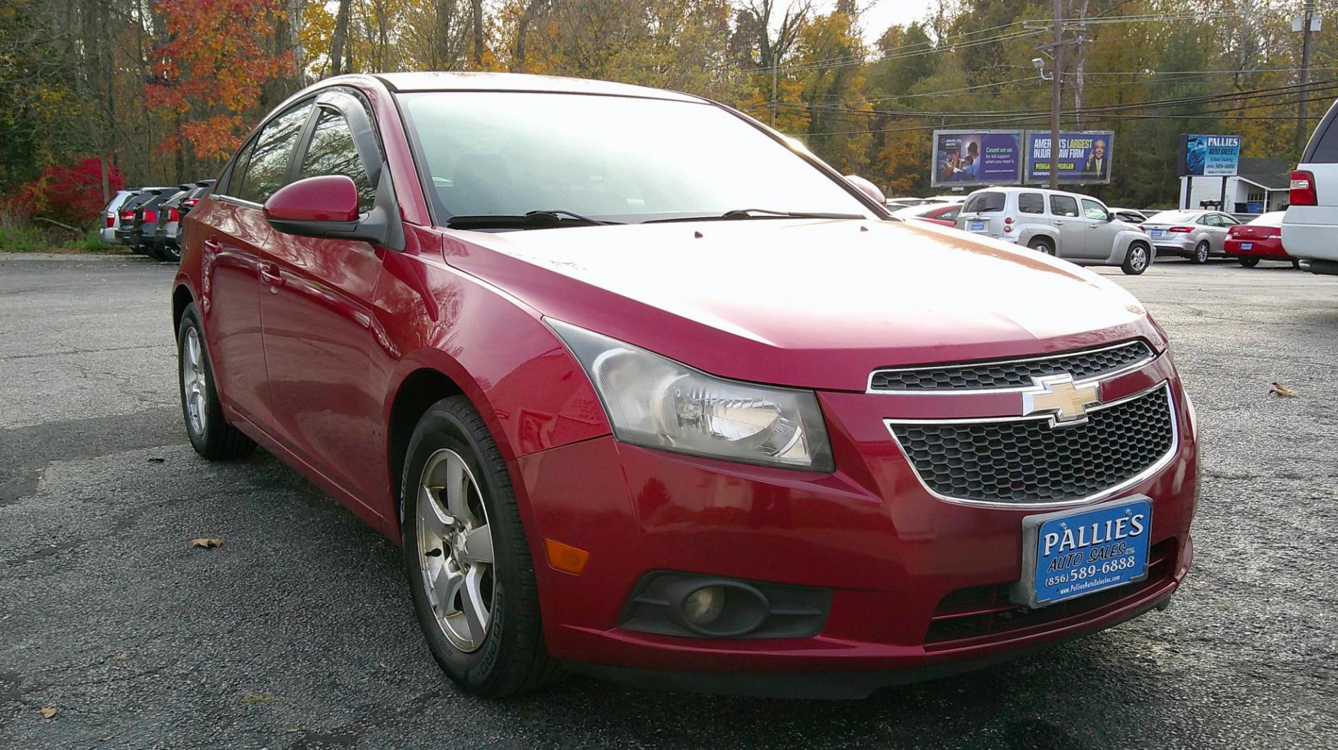 2013 RED Chevrolet Cruze 1LT Auto (1G1PC5SB1D7) with an 1.4L L4 DOHC 16V TURBO engine, 6-Speed Automatic transmission, located at 540a Delsea Drive, Sewell, NJ, 08080, (987) 867-5309, 39.752560, -75.111206 - Photo#8