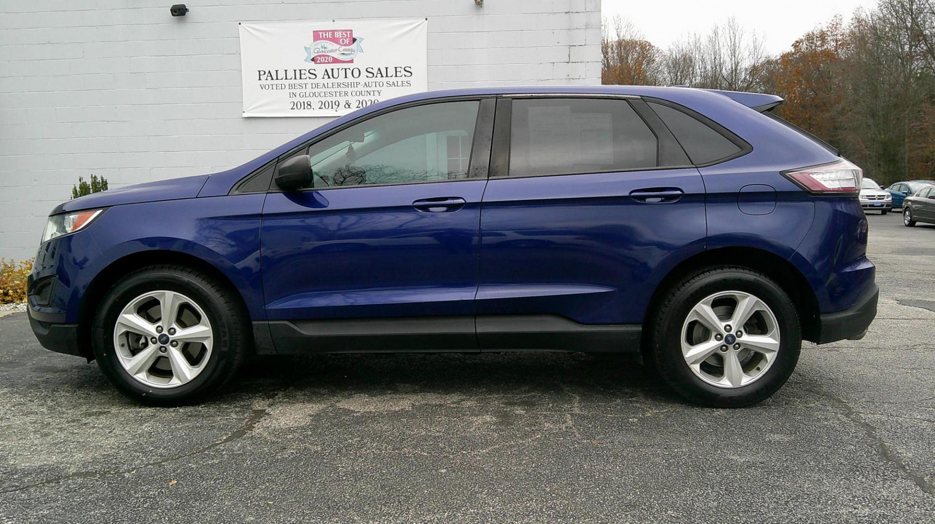 2015 BLUE Ford Edge SE AWD (2FMTK4G85FB) with an 3.5L V6 DOHC 24V engine, 6-Speed Automatic transmission, located at 540a Delsea Drive, Sewell, NJ, 08080, (987) 867-5309, 39.752560, -75.111206 - Photo#1