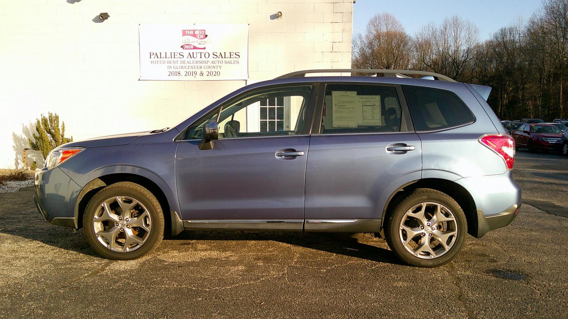 2016 BLUE Subaru Forester 2.5i Touring (JF2SJAVC5GH) with an 2.5L H4 SOHC 16V engine, CVT transmission, located at 540a Delsea Drive, Sewell, NJ, 08080, (987) 867-5309, 39.752560, -75.111206 - Photo#1