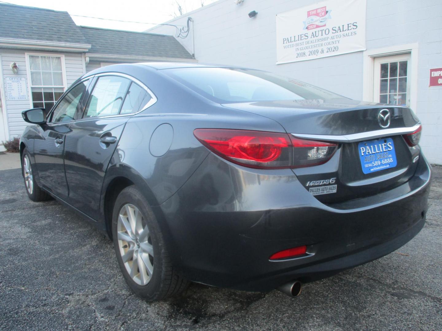 2016 GRAY Mazda Mazda6 i Sport AT (JM1GJ1U54G1) with an 2.5L L4 DOHC 16V engine, 6-Speed Automatic transmission, located at 540a Delsea Drive, Sewell, NJ, 08080, (987) 867-5309, 39.752560, -75.111206 - Photo#2