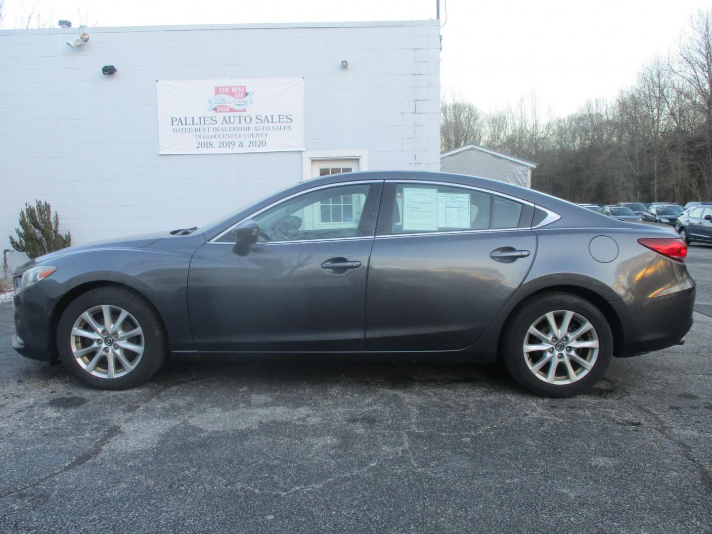 2016 GRAY Mazda Mazda6 i Sport AT (JM1GJ1U54G1) with an 2.5L L4 DOHC 16V engine, 6-Speed Automatic transmission, located at 540a Delsea Drive, Sewell, NJ, 08080, (987) 867-5309, 39.752560, -75.111206 - Photo#1