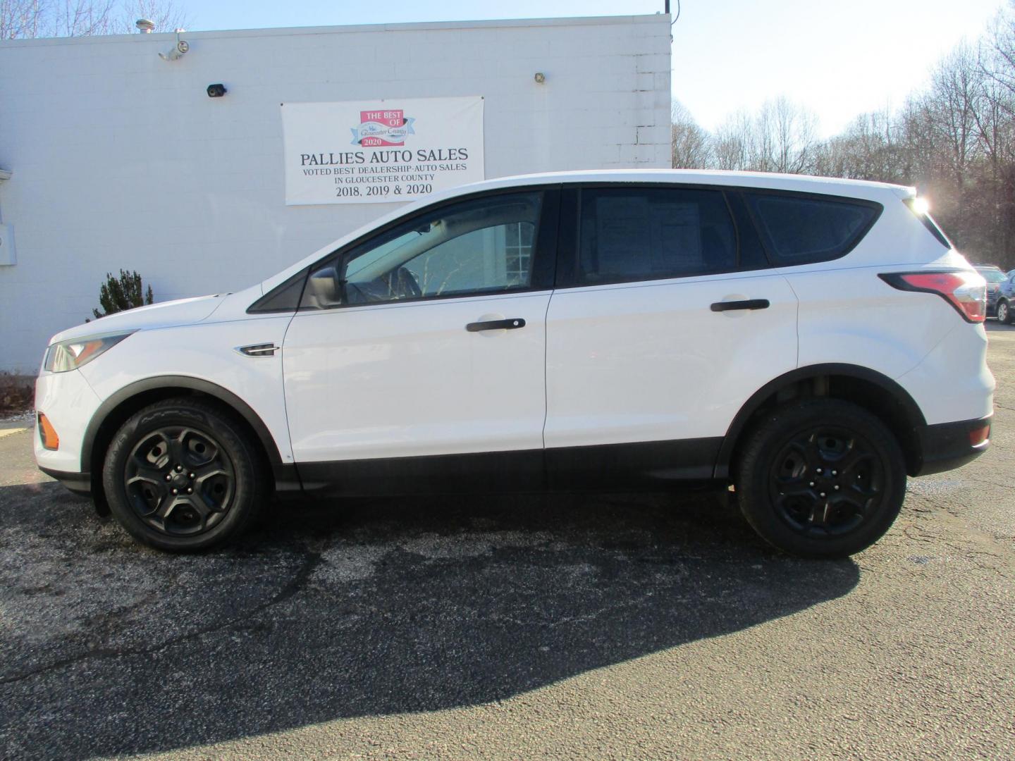 2018 WHITE Ford Escape S FWD (1FMCU0F73JU) with an 2.5L L4 DOHC 16V engine, 6A transmission, located at 540a Delsea Drive, Sewell, NJ, 08080, (987) 867-5309, 39.752560, -75.111206 - Photo#1