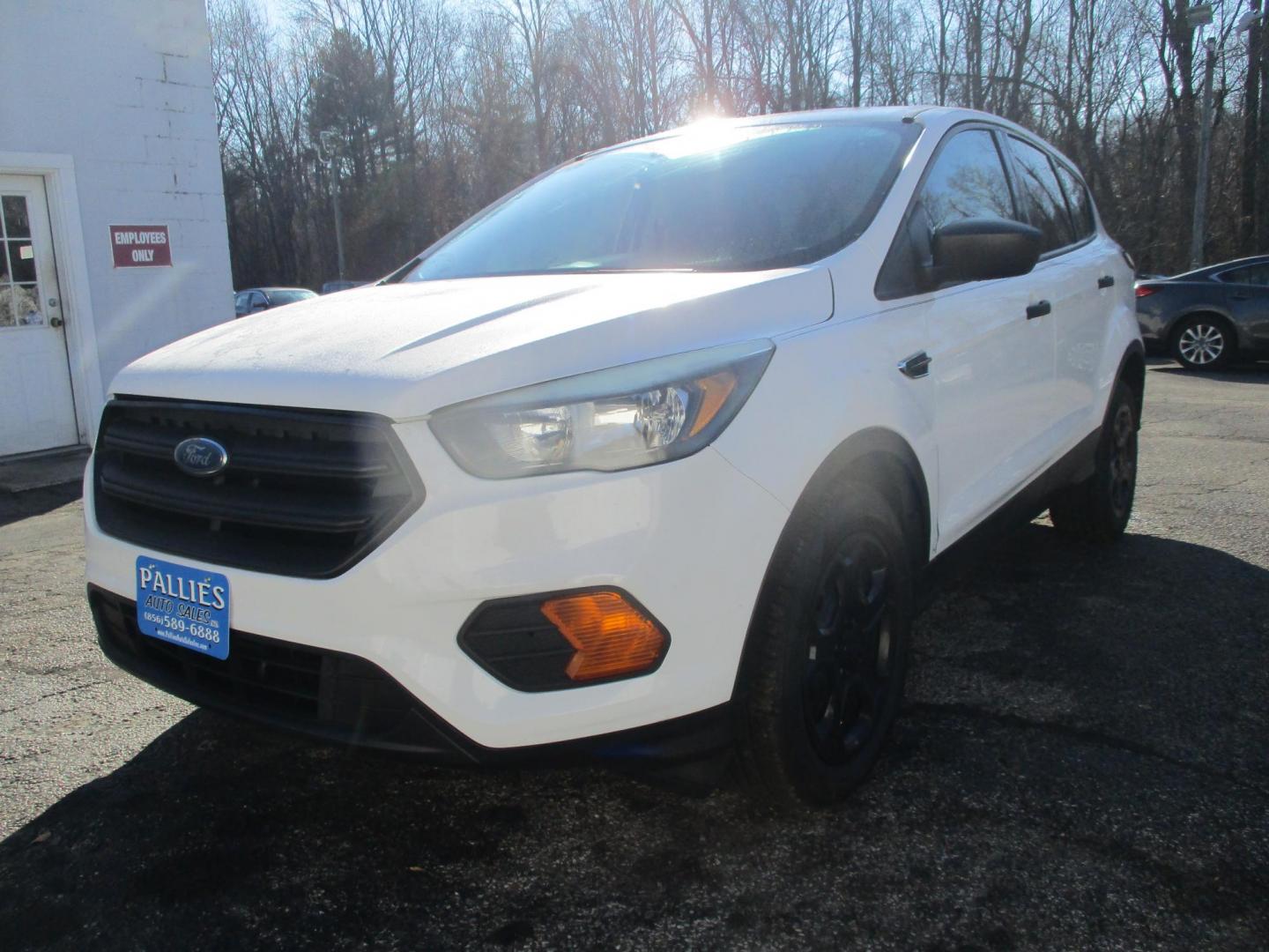 2018 WHITE Ford Escape S FWD (1FMCU0F73JU) with an 2.5L L4 DOHC 16V engine, 6A transmission, located at 540a Delsea Drive, Sewell, NJ, 08080, (987) 867-5309, 39.752560, -75.111206 - Photo#0