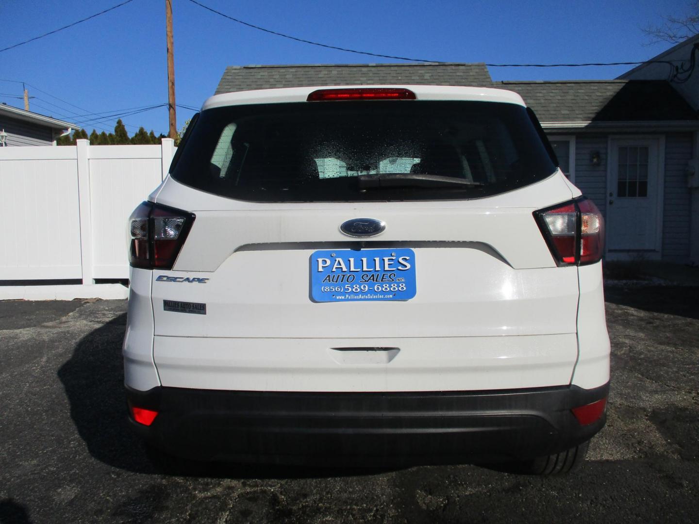 2018 WHITE Ford Escape S FWD (1FMCU0F73JU) with an 2.5L L4 DOHC 16V engine, 6A transmission, located at 540a Delsea Drive, Sewell, NJ, 08080, (987) 867-5309, 39.752560, -75.111206 - Photo#3