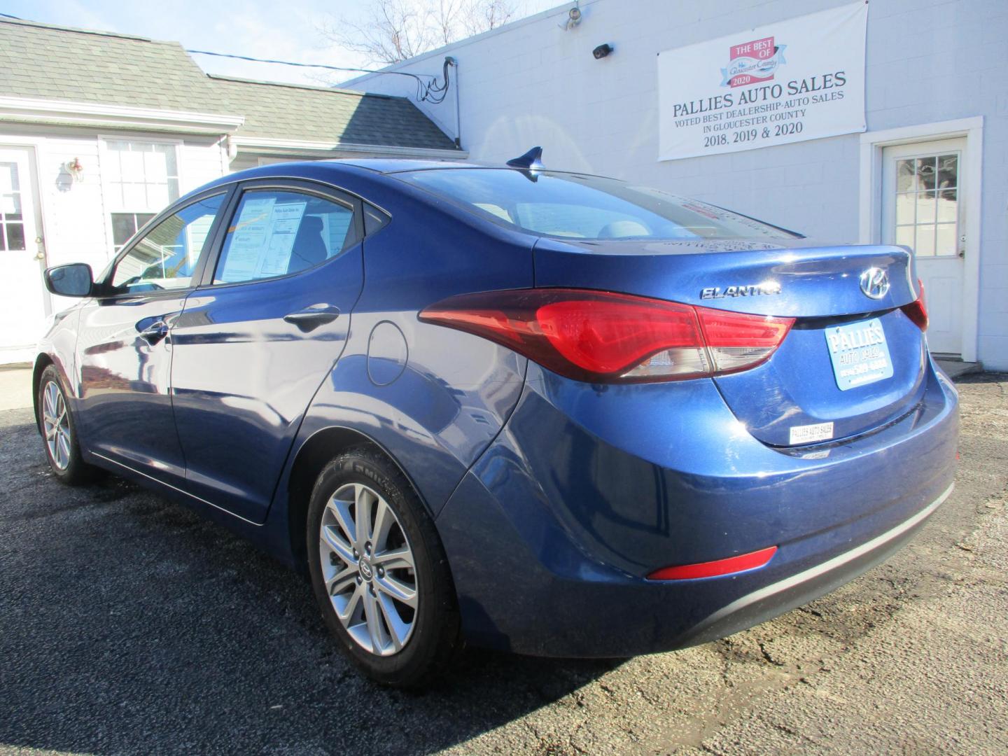 2016 BLUE Hyundai Elantra Limited (5NPDH4AE7GH) with an 1.8L L4 DOHC 16V engine, 6-Speed Automatic transmission, located at 540a Delsea Drive, Sewell, NJ, 08080, (987) 867-5309, 39.752560, -75.111206 - Photo#2