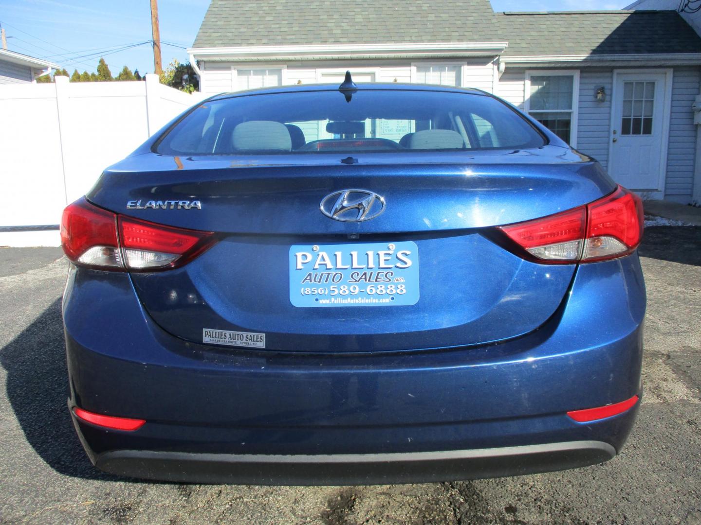 2016 BLUE Hyundai Elantra Limited (5NPDH4AE7GH) with an 1.8L L4 DOHC 16V engine, 6-Speed Automatic transmission, located at 540a Delsea Drive, Sewell, NJ, 08080, (987) 867-5309, 39.752560, -75.111206 - Photo#3