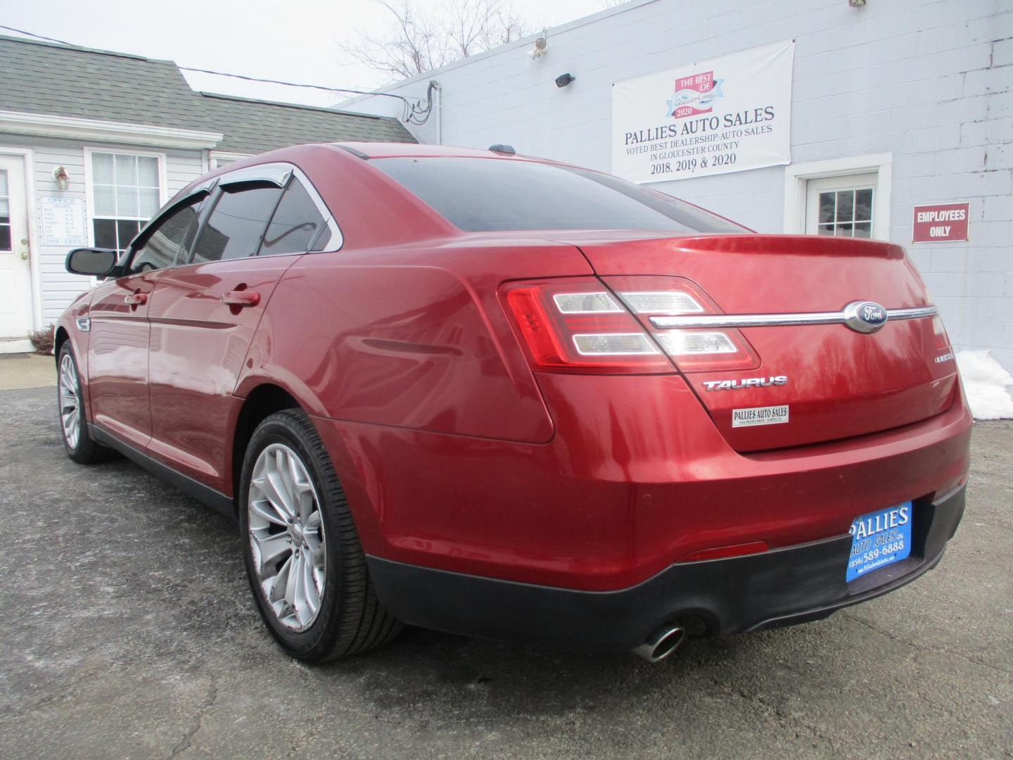 2013 RED Ford Taurus Limited FWD (1FAHP2F81DG) with an 3.5L V6 DOHC 24V engine, 6-Speed Automatic transmission, located at 540a Delsea Drive, Sewell, NJ, 08080, (987) 867-5309, 39.752560, -75.111206 - Photo#2