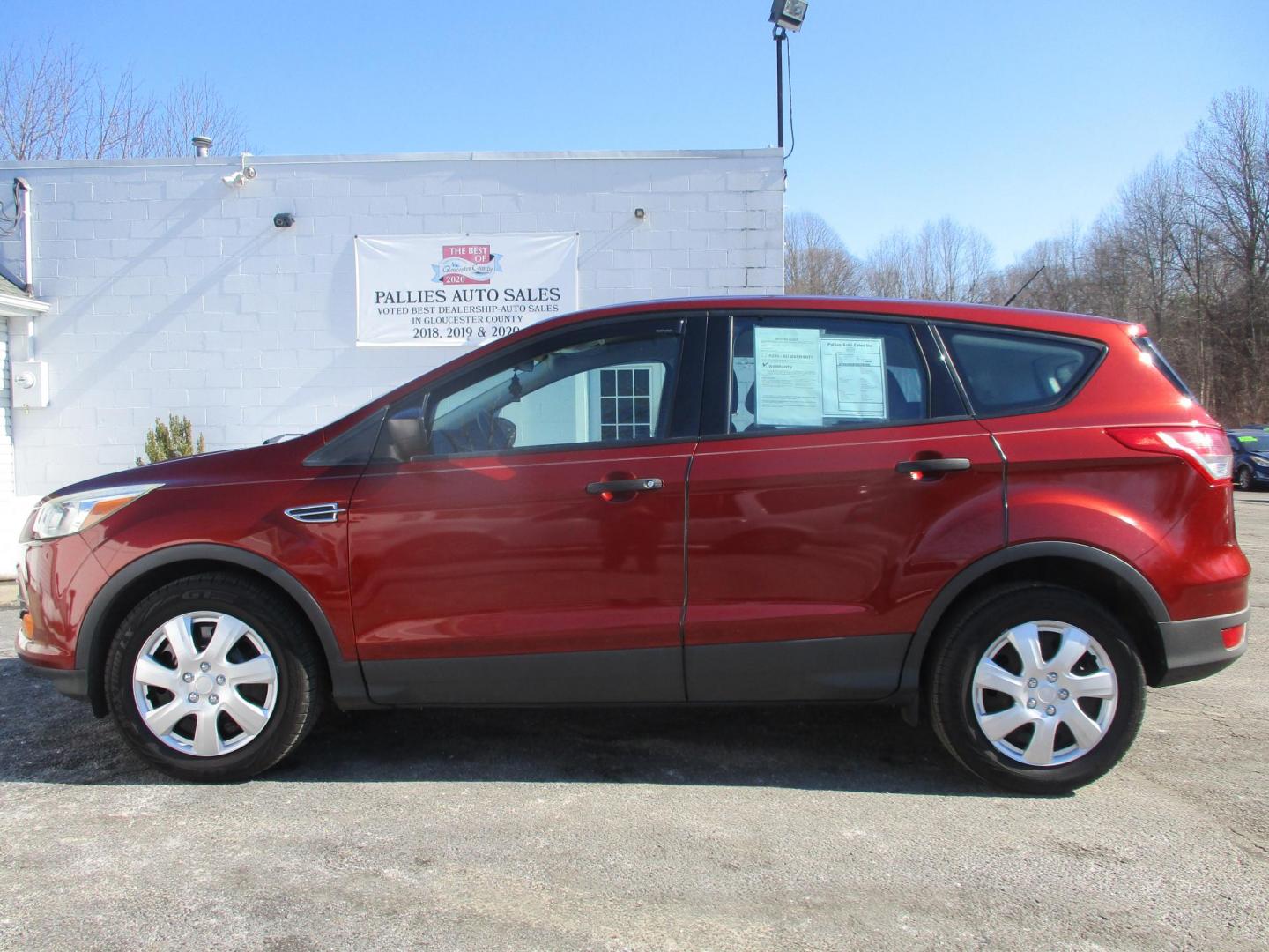 2016 RED Ford Escape S FWD (1FMCU0F73GU) with an 2.5L L4 DOHC 16V engine, 6-Speed Automatic transmission, located at 540a Delsea Drive, Sewell, NJ, 08080, (987) 867-5309, 39.752560, -75.111206 - Photo#1