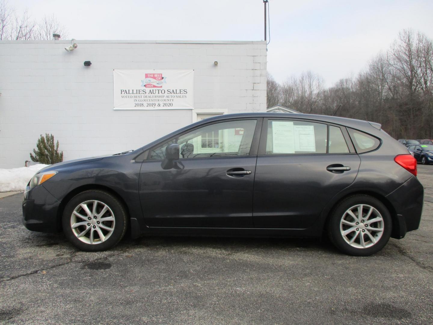 2012 GRAY Subaru Impreza Premium 5-Door w/All Weather Package (JF1GPAC68CH) with an 2.0L H4 DOHC 16V engine, Continuously Variable Transmission transmission, located at 540a Delsea Drive, Sewell, NJ, 08080, (987) 867-5309, 39.752560, -75.111206 - Photo#1