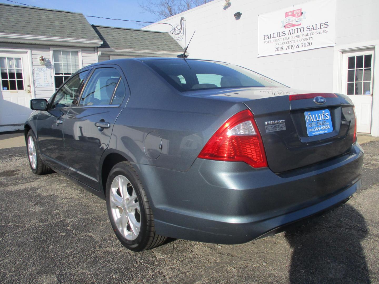 2012 BLUE Ford Fusion SE (3FAHP0HA4CR) with an 2.5L L4 DOHC 16V engine, located at 540a Delsea Drive, Sewell, NJ, 08080, (987) 867-5309, 39.752560, -75.111206 - Photo#2