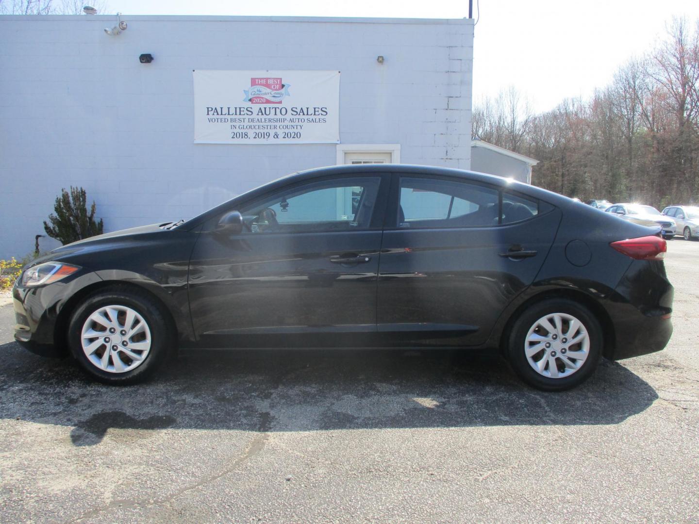 2018 BLACK Hyundai Elantra SE 6AT (5NPD74LF5JH) with an 1.8L L4 DOHC 16V engine, 6A transmission, located at 540a Delsea Drive, Sewell, NJ, 08080, (987) 867-5309, 39.752560, -75.111206 - Photo#1