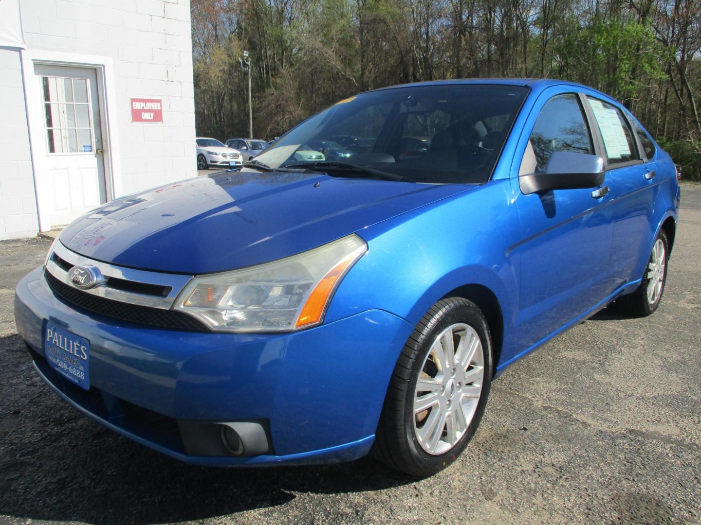 2011 BLUE Ford Focus SEL Sedan (1FAHP3HN7BW) with an 2.0L L4 DOHC 16V engine, located at 540a Delsea Drive, Sewell, NJ, 08080, (987) 867-5309, 39.752560, -75.111206 - Photo#0