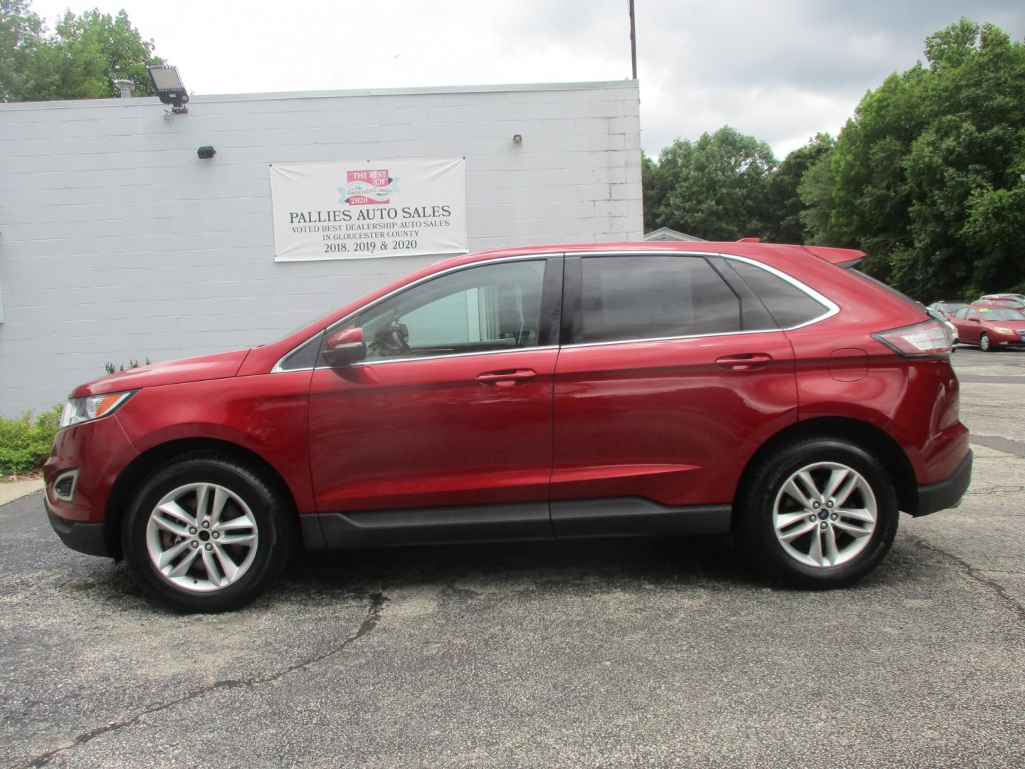 2016 RED Ford Edge SEL AWD (2FMPK4J87GB) with an 3.5L V6 DOHC 24V engine, 6A transmission, located at 540a Delsea Drive, Sewell, NJ, 08080, (987) 867-5309, 39.752560, -75.111206- Photo#1