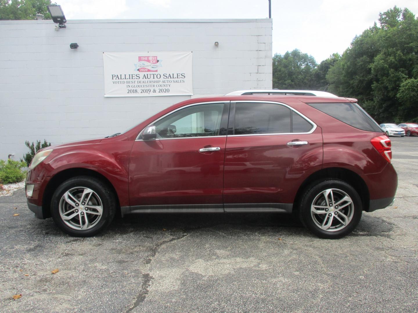 2017 RED Chevrolet Equinox Premier AWD (2GNFLGE30H6) with an 3.6L V6 DOHC 24V engine, 6A transmission, located at 540a Delsea Drive, Sewell, NJ, 08080, (987) 867-5309, 39.752560, -75.111206- Photo#1