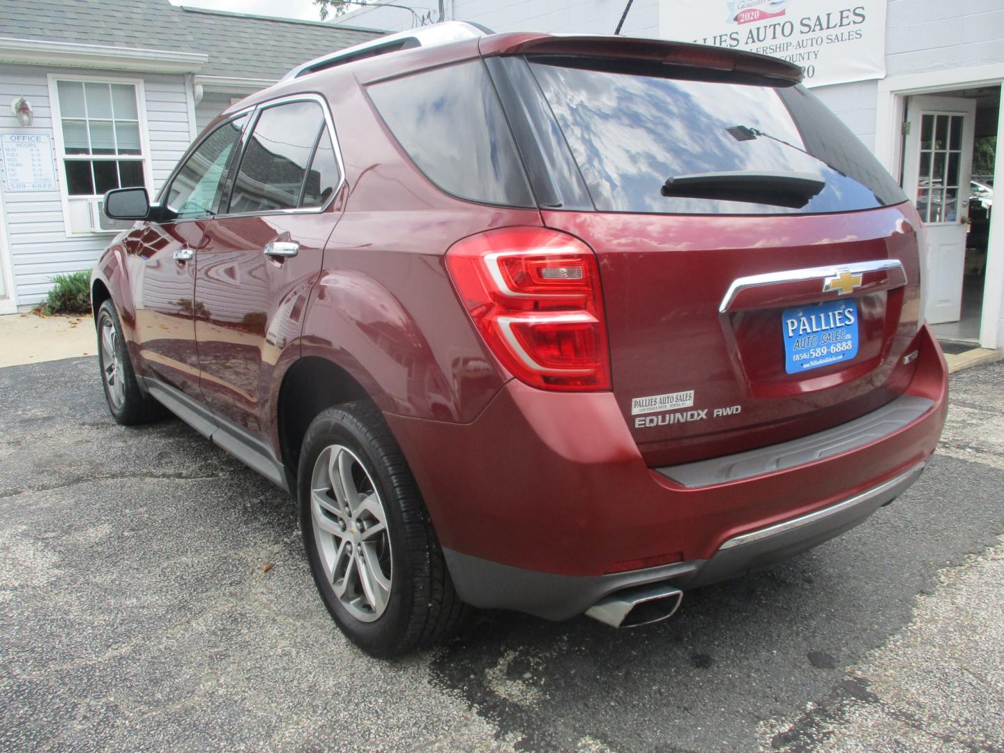 2017 RED Chevrolet Equinox Premier AWD (2GNFLGE30H6) with an 3.6L V6 DOHC 24V engine, 6A transmission, located at 540a Delsea Drive, Sewell, NJ, 08080, (987) 867-5309, 39.752560, -75.111206- Photo#2