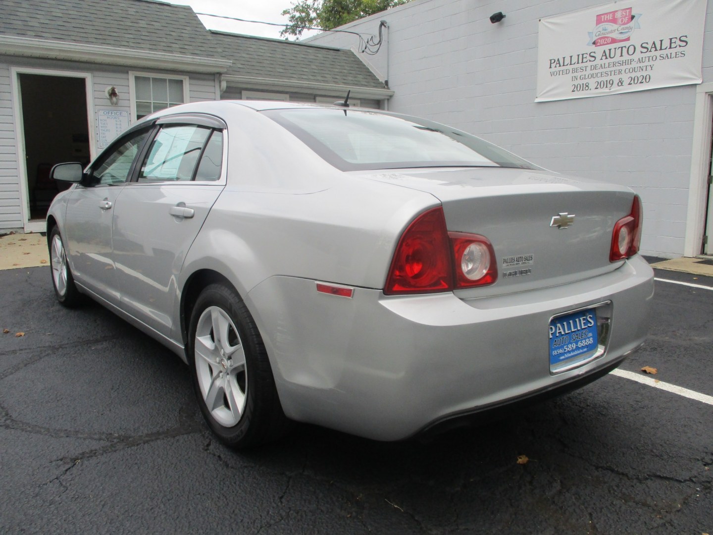 2010 SILVER Chevrolet Malibu LS (1G1ZB5EB8AF) with an 2.4L L4 DOHC 16V engine, 4A OD transmission, located at 540a Delsea Drive, Sewell, NJ, 08080, (987) 867-5309, 39.752560, -75.111206- Photo#2