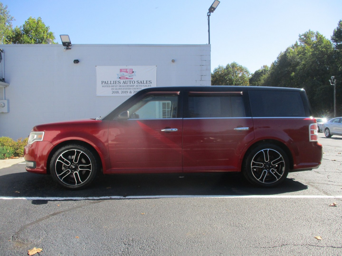 2014 RED Ford Flex Limited AWD w/EcoBoost (2FMHK6DT0EB) with an 3.5L V6 DOHC 24V engine, 6-Speed Automatic Overdrive transmission, located at 540a Delsea Drive, Sewell, NJ, 08080, (987) 867-5309, 39.752560, -75.111206- Photo#2