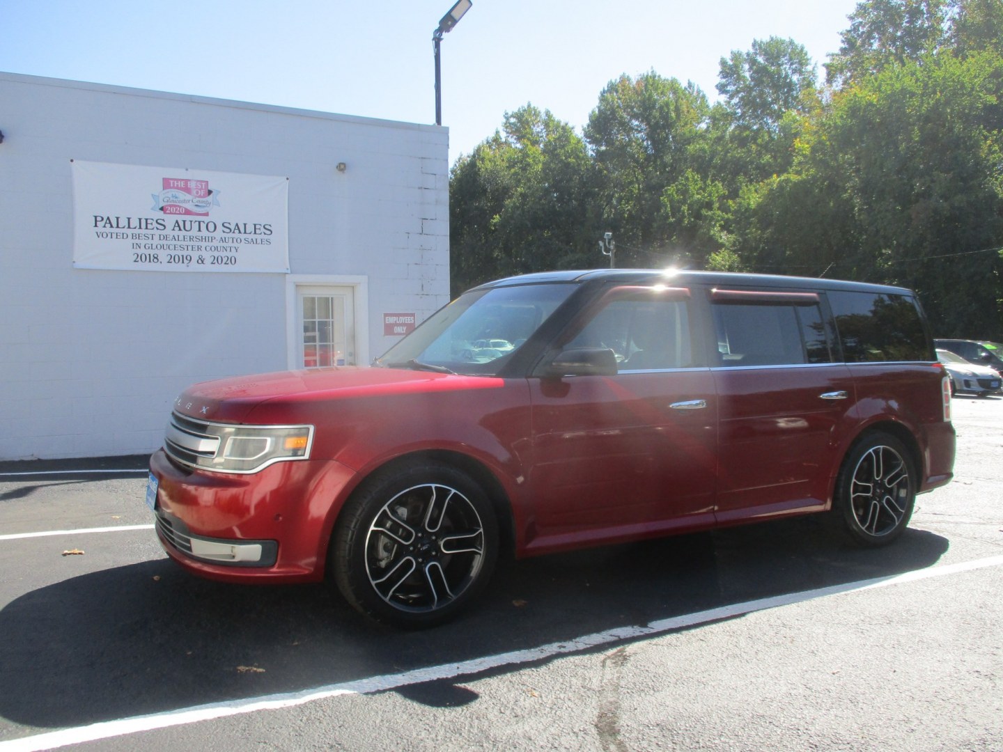 2014 RED Ford Flex Limited AWD w/EcoBoost (2FMHK6DT0EB) with an 3.5L V6 DOHC 24V engine, 6-Speed Automatic Overdrive transmission, located at 540a Delsea Drive, Sewell, NJ, 08080, (987) 867-5309, 39.752560, -75.111206- Photo#1