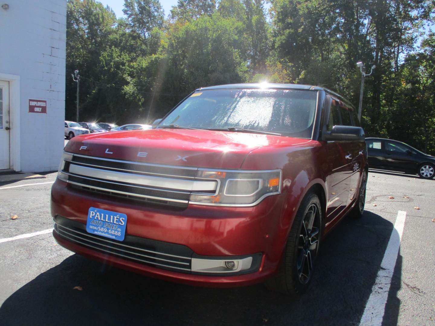 2014 RED Ford Flex Limited AWD w/EcoBoost (2FMHK6DT0EB) with an 3.5L V6 DOHC 24V engine, 6-Speed Automatic Overdrive transmission, located at 540a Delsea Drive, Sewell, NJ, 08080, (987) 867-5309, 39.752560, -75.111206- Photo#0