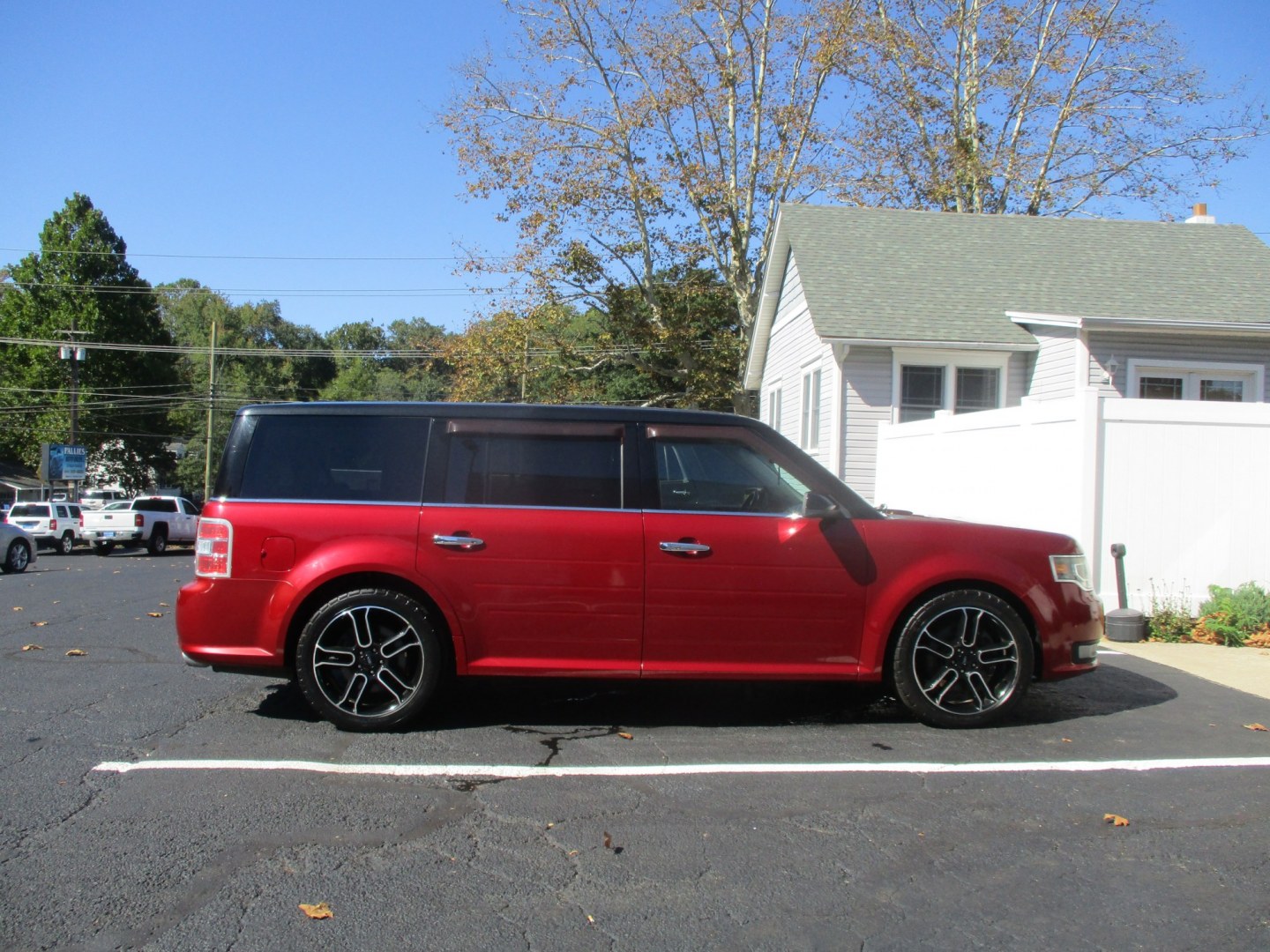 2014 RED Ford Flex Limited AWD w/EcoBoost (2FMHK6DT0EB) with an 3.5L V6 DOHC 24V engine, 6-Speed Automatic Overdrive transmission, located at 540a Delsea Drive, Sewell, NJ, 08080, (987) 867-5309, 39.752560, -75.111206- Photo#8