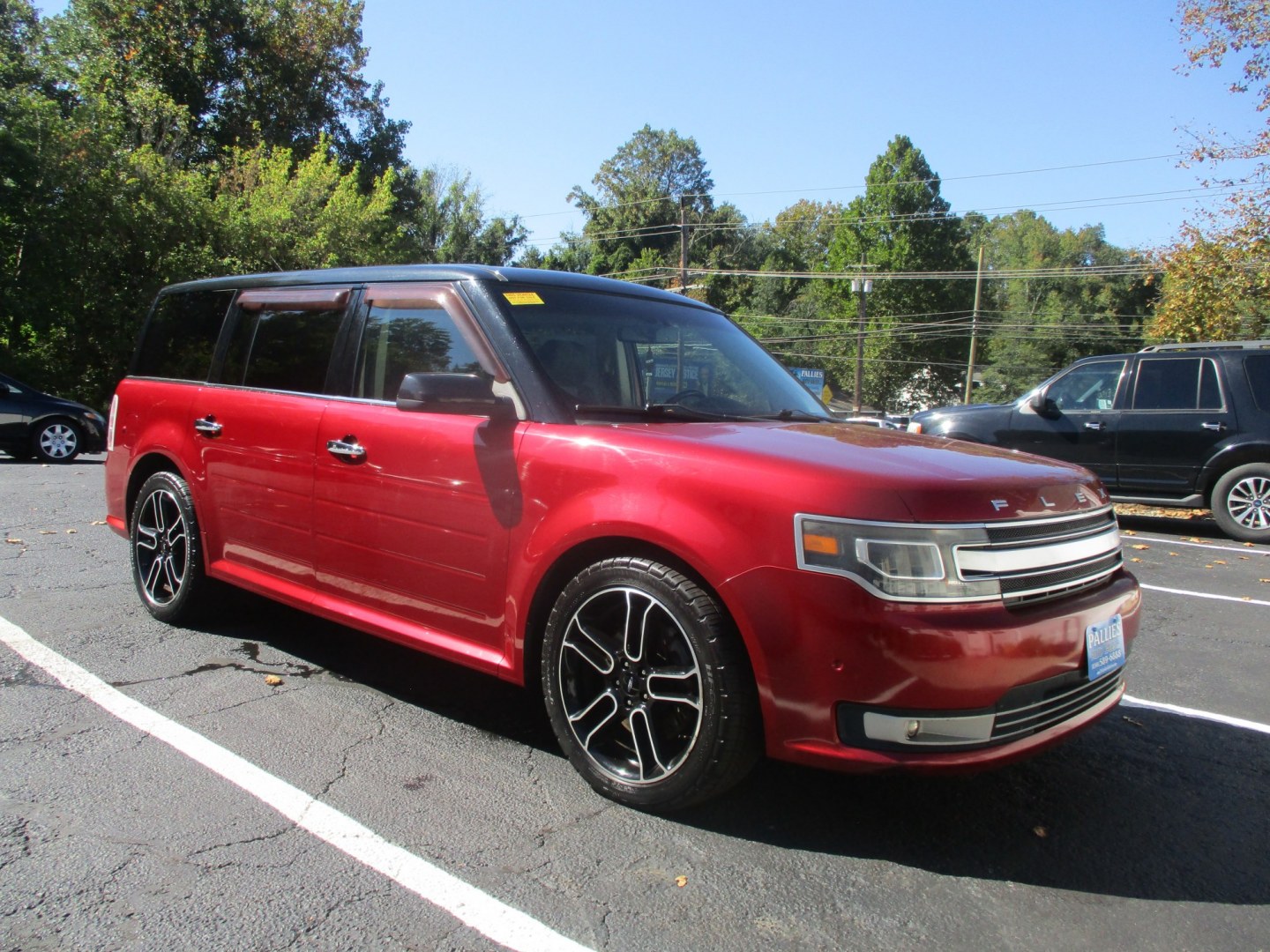 2014 RED Ford Flex Limited AWD w/EcoBoost (2FMHK6DT0EB) with an 3.5L V6 DOHC 24V engine, 6-Speed Automatic Overdrive transmission, located at 540a Delsea Drive, Sewell, NJ, 08080, (987) 867-5309, 39.752560, -75.111206- Photo#9