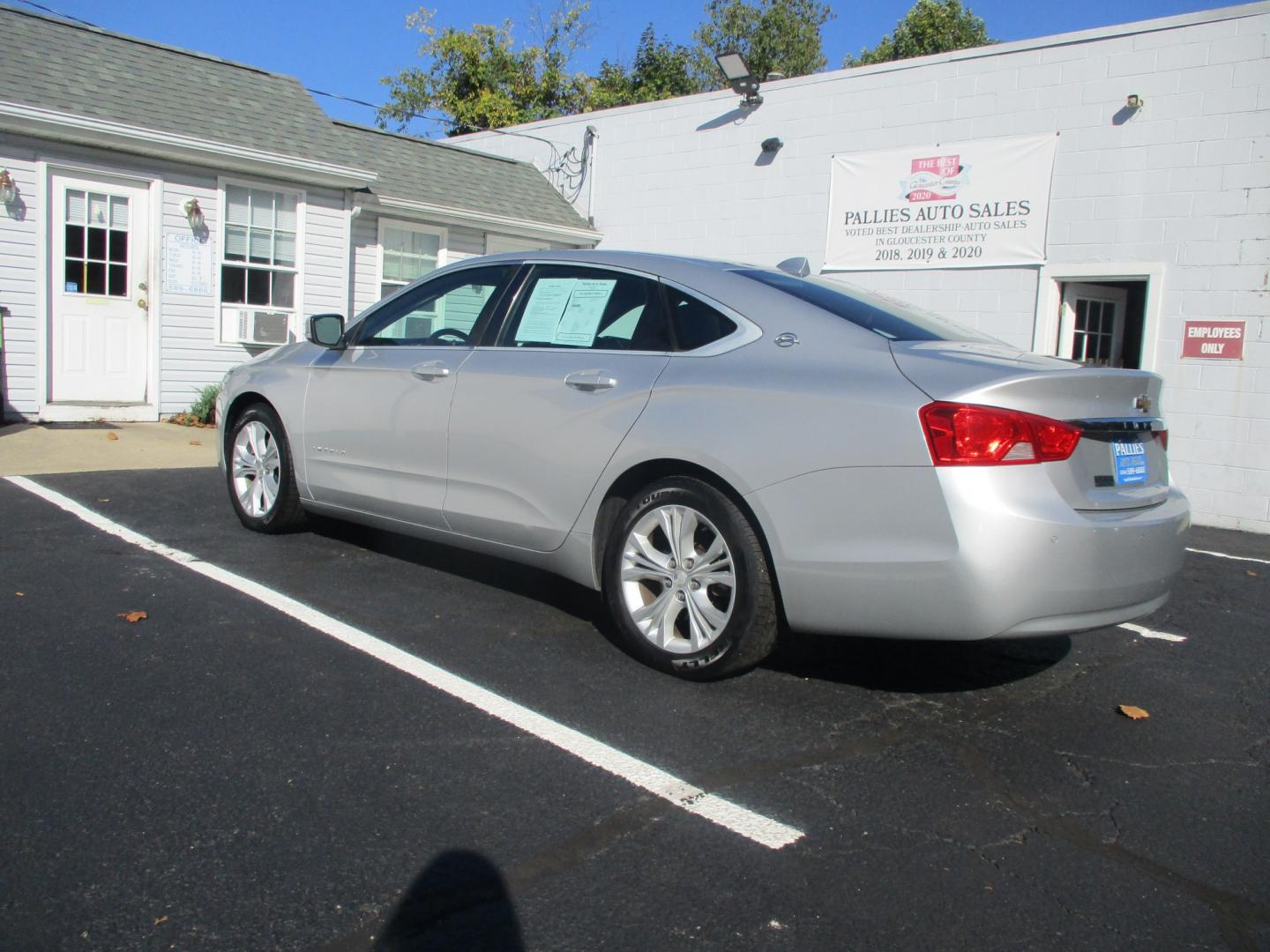 2014 SILVER Chevrolet Impala 1LT (1G1115SL3EU) with an 2.5L L4 DOHC 16V engine, 6-Speed Automatic transmission, located at 540a Delsea Drive, Sewell, NJ, 08080, (987) 867-5309, 39.752560, -75.111206- Photo#3