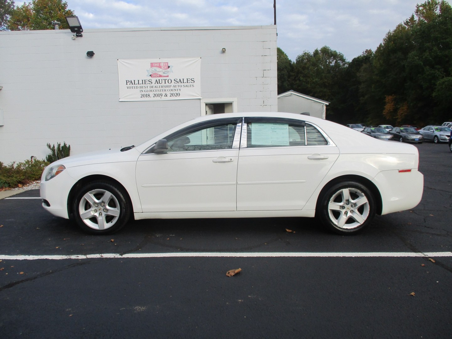 2012 WHITE Chevrolet Malibu LS (1G1ZB5E01CF) with an 2.4L L4 DOHC 16V engine, 6-Speed Automatic transmission, located at 540a Delsea Drive, Sewell, NJ, 08080, (987) 867-5309, 39.752560, -75.111206- Photo#2