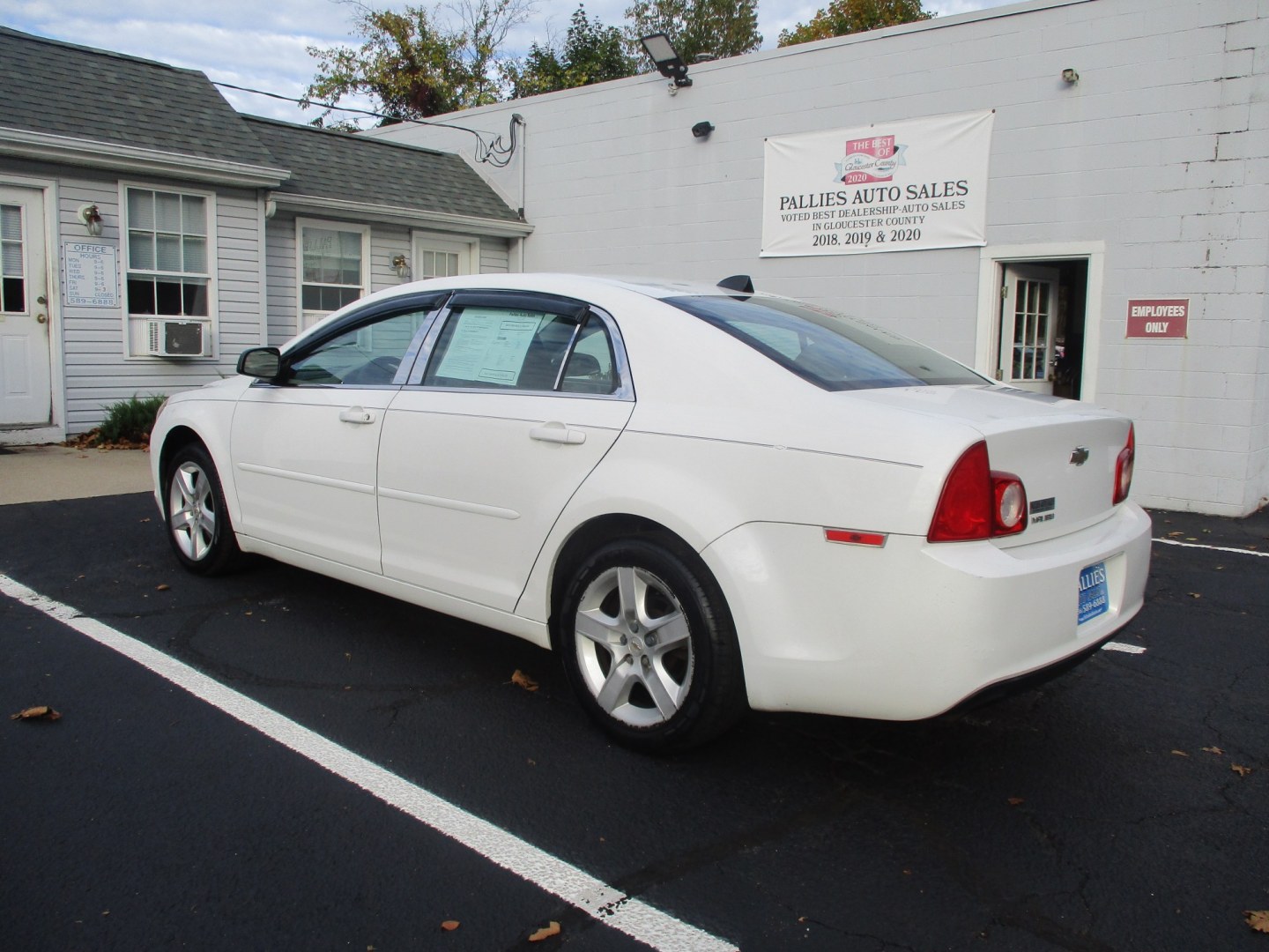 2012 WHITE Chevrolet Malibu LS (1G1ZB5E01CF) with an 2.4L L4 DOHC 16V engine, 6-Speed Automatic transmission, located at 540a Delsea Drive, Sewell, NJ, 08080, (987) 867-5309, 39.752560, -75.111206- Photo#3