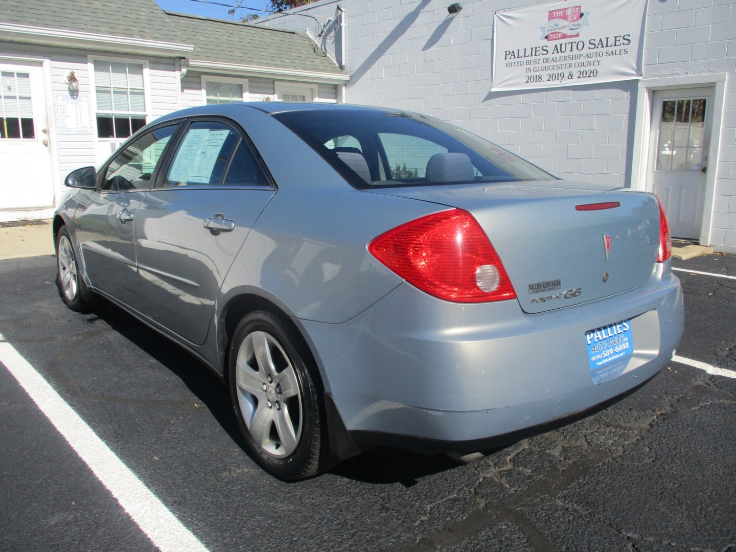 2009 BLUE Pontiac G6 Sedan (1G2ZG57B894) with an 2.4L L4 DOHC 16V engine, 4A OD transmission, located at 540a Delsea Drive, Sewell, NJ, 08080, (987) 867-5309, 39.752560, -75.111206- Photo#2