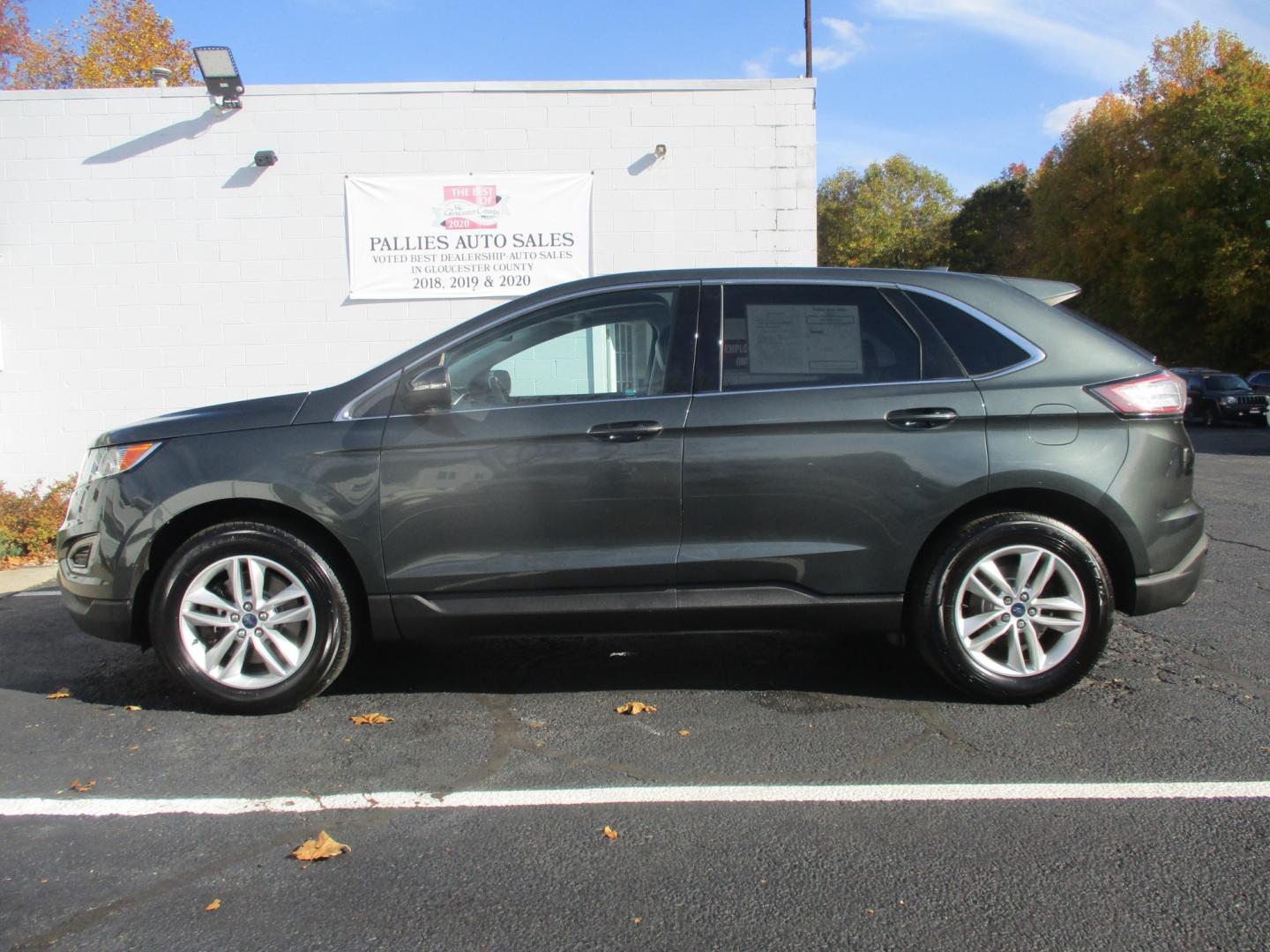 2015 GREEN Ford Edge SEL AWD (2FMTK4J87FB) with an 3.5L V6 DOHC 24V engine, 6A transmission, located at 540a Delsea Drive, Sewell, NJ, 08080, (987) 867-5309, 39.752560, -75.111206- Photo#2