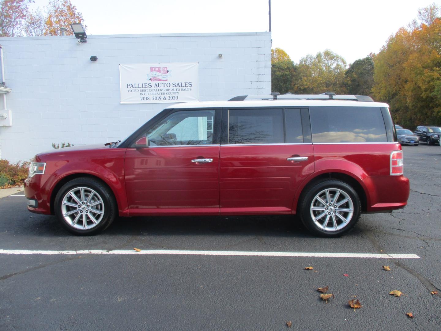 2014 RED Ford Flex Limited AWD (2FMHK6D85EB) with an 3.5L V6 DOHC 24V engine, 6-Speed Automatic Overdrive transmission, located at 540a Delsea Drive, Sewell, NJ, 08080, (987) 867-5309, 39.752560, -75.111206- Photo#1