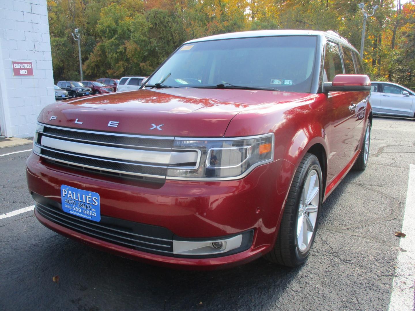2014 RED Ford Flex Limited AWD (2FMHK6D85EB) with an 3.5L V6 DOHC 24V engine, 6-Speed Automatic Overdrive transmission, located at 540a Delsea Drive, Sewell, NJ, 08080, (987) 867-5309, 39.752560, -75.111206- Photo#0