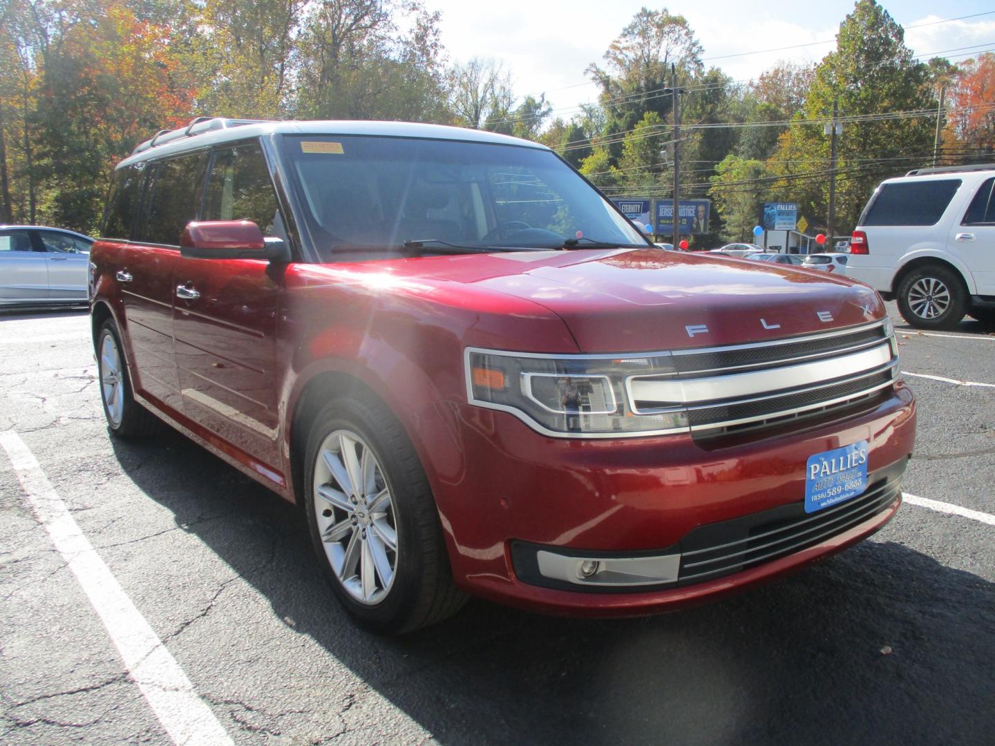 2014 RED Ford Flex Limited AWD (2FMHK6D85EB) with an 3.5L V6 DOHC 24V engine, 6-Speed Automatic Overdrive transmission, located at 540a Delsea Drive, Sewell, NJ, 08080, (987) 867-5309, 39.752560, -75.111206- Photo#7