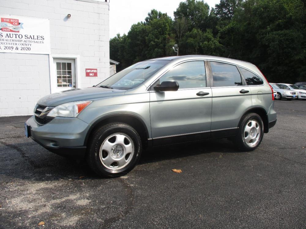 2010 Green Honda CR-V LX 2WD 5-Speed AT (5J6RE3H36AL) with an 2.4L L4 DOHC 16V engine, 5-Speed Automatic transmission, located at 540a Delsea Drive, Sewell, NJ, 08080, (856) 589-6888, 39.752560, -75.111206 - Photo #1